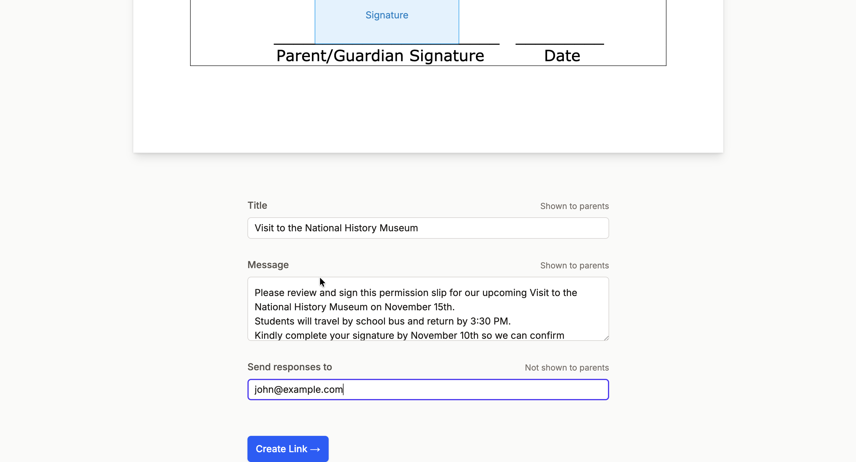 ParentSignature gallery image