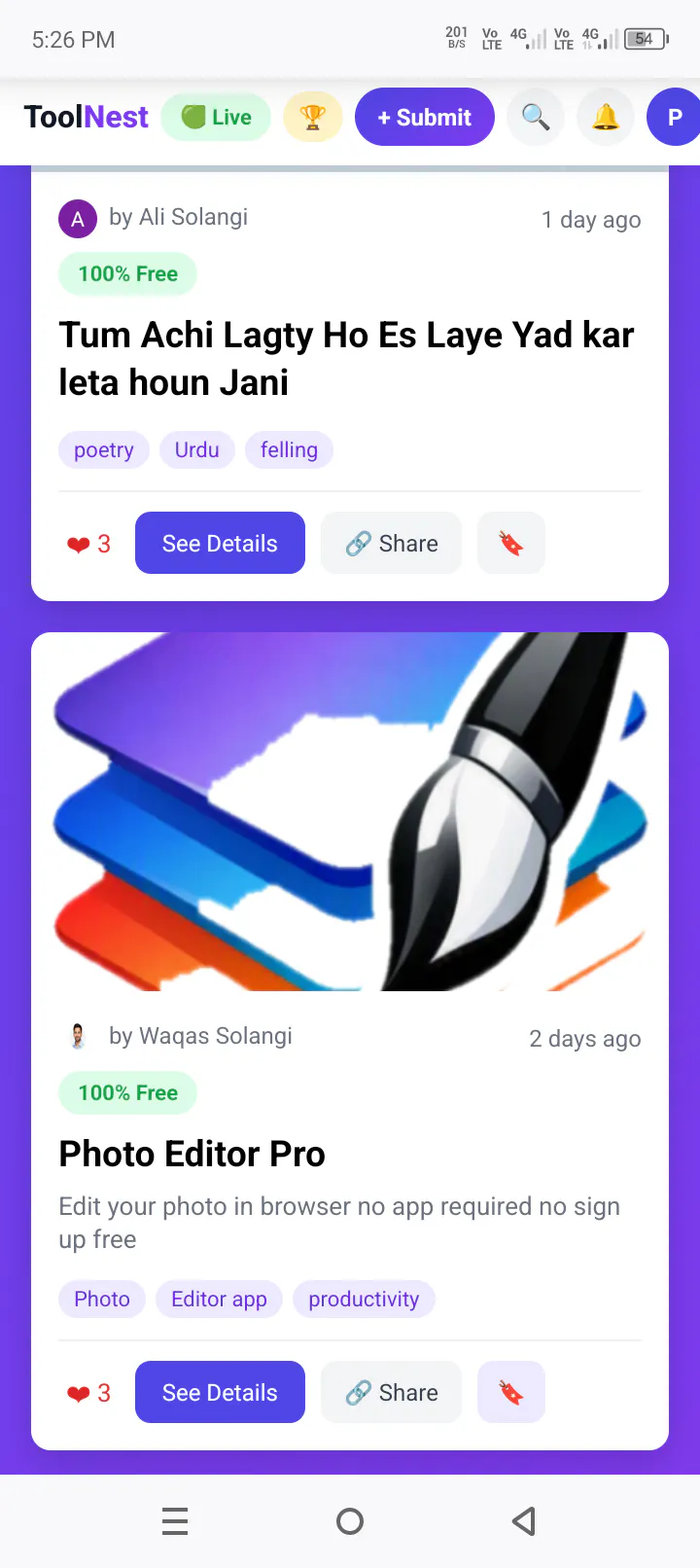 ToolNest New Platform Like Product hunt gallery image