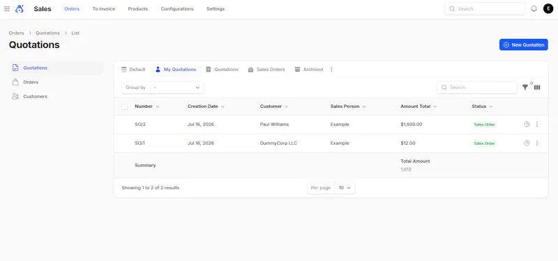 Aureus ERP screenshot 6