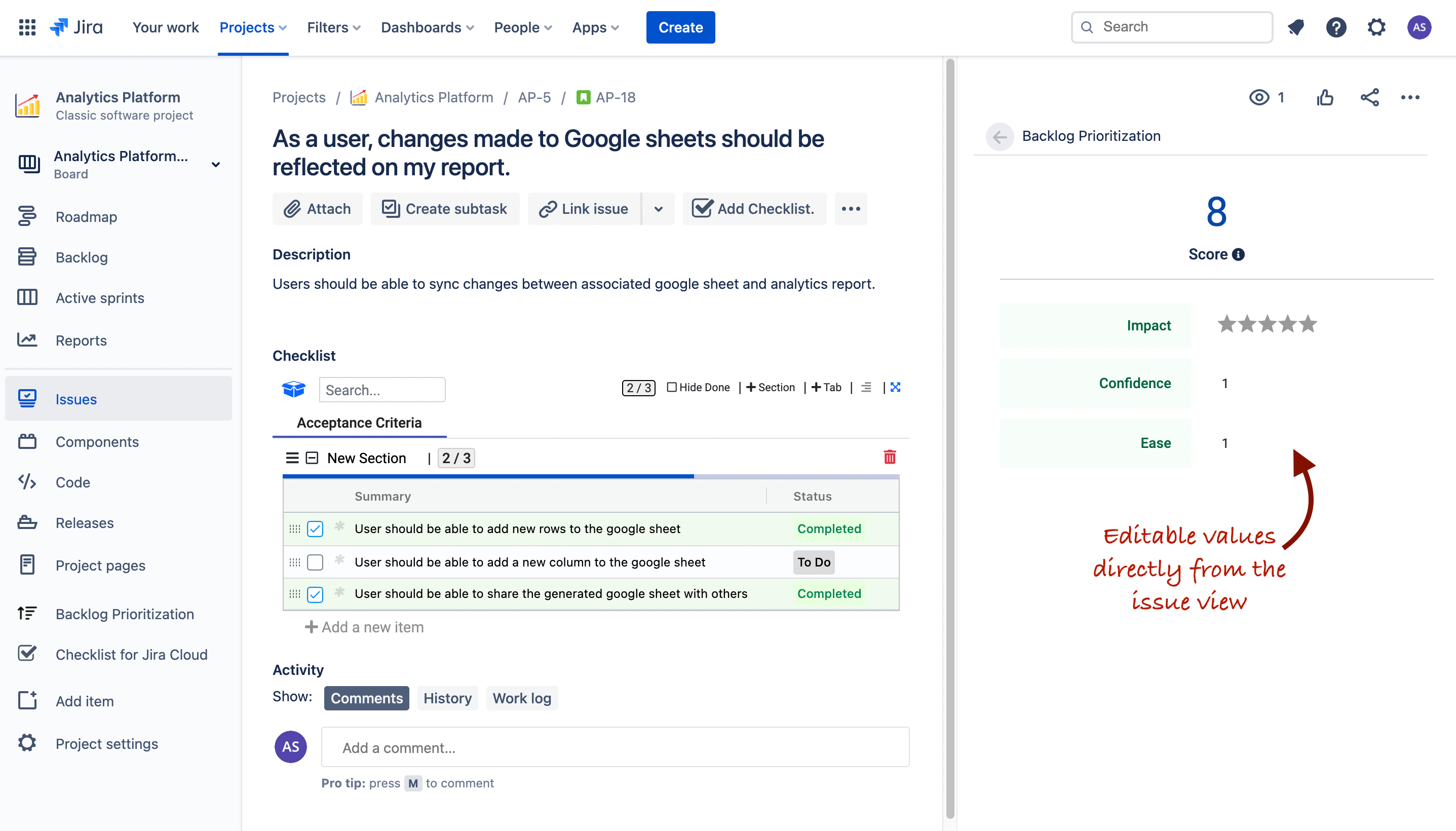 Media Keutamaan Backlog untuk JIRA (PRO) - Mengutamakan backlog projek anda seperti pro 10