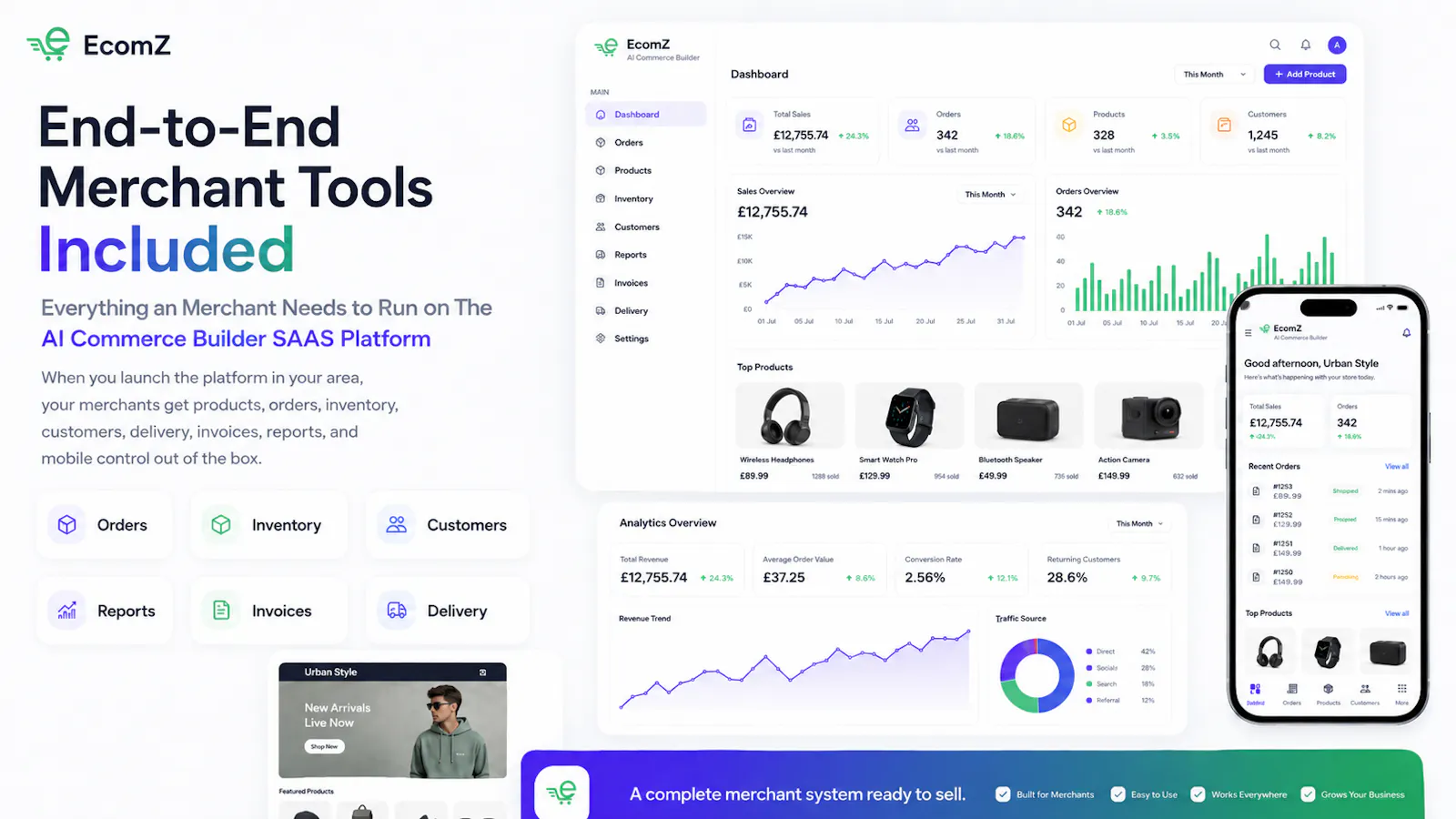 Ecomz AI Multi-Tenant SAAS Store Builder screenshot 12