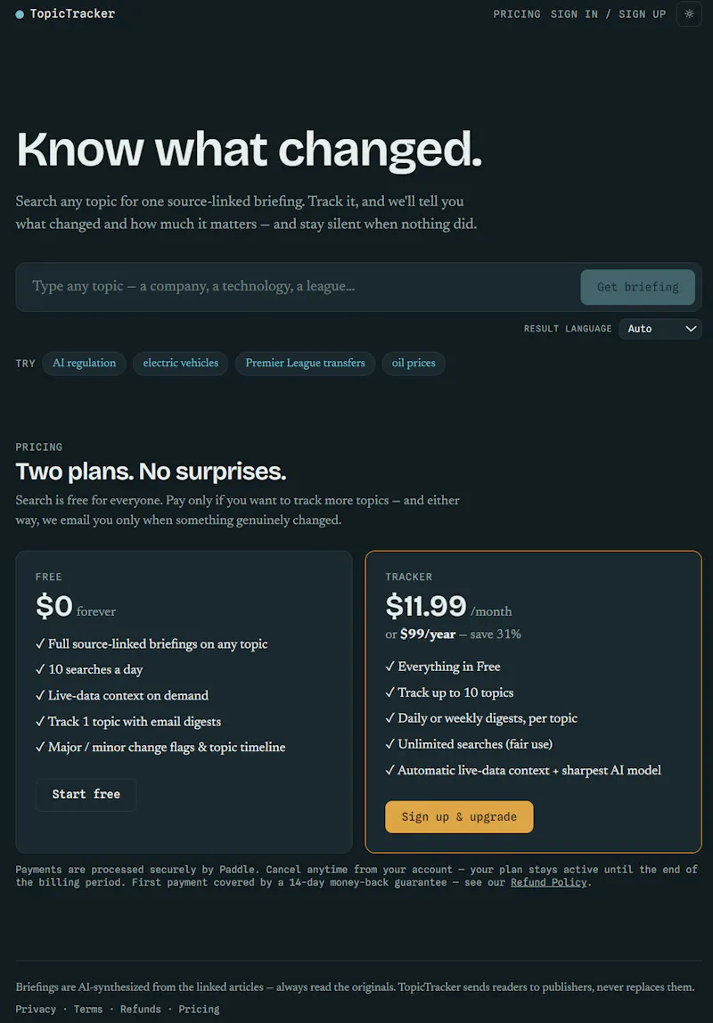 Topic Tracker screenshot 4