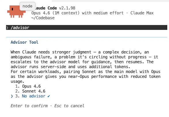 Claude Advisor tool screenshot 2