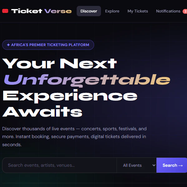 TicketVerse — Find Your Next Experience