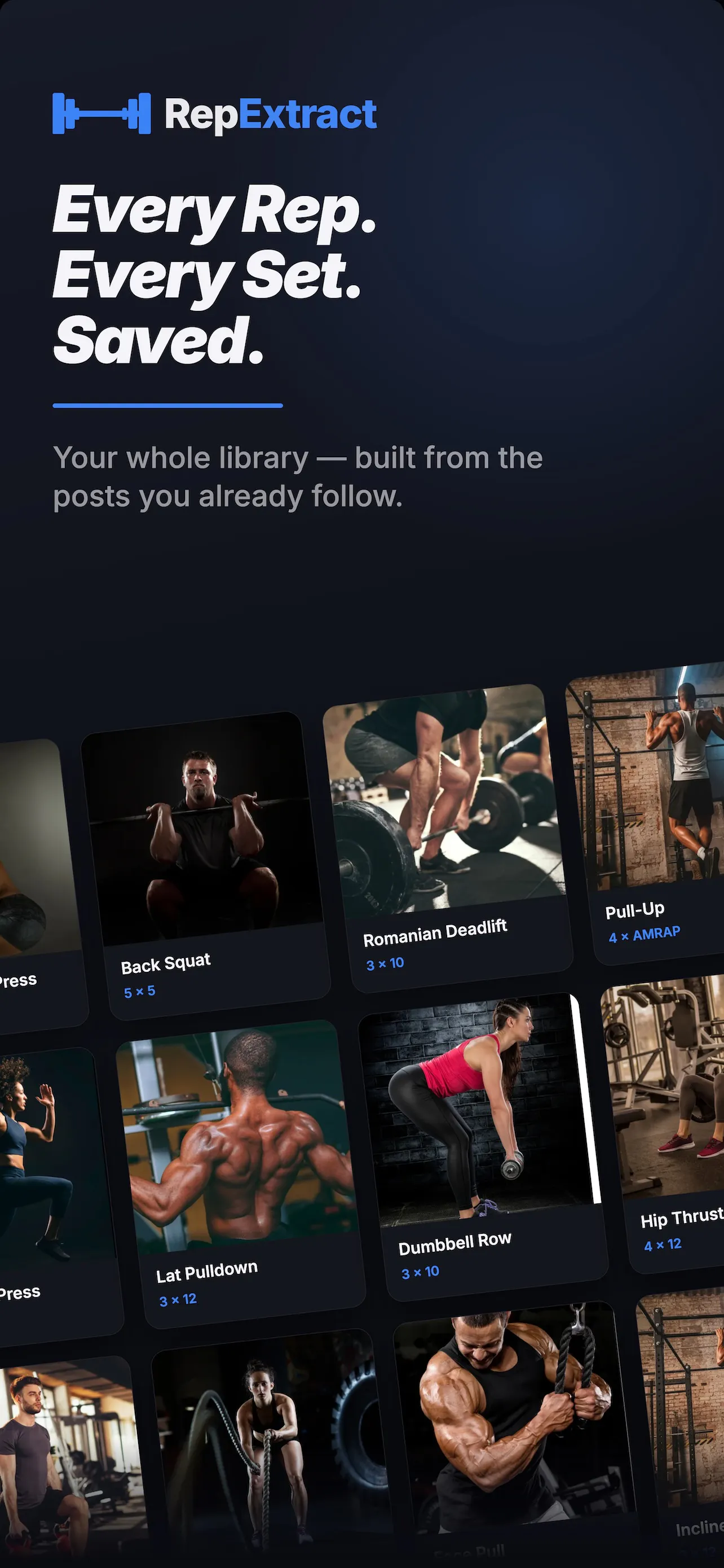 RepExtract - Social Media Workout App gallery image