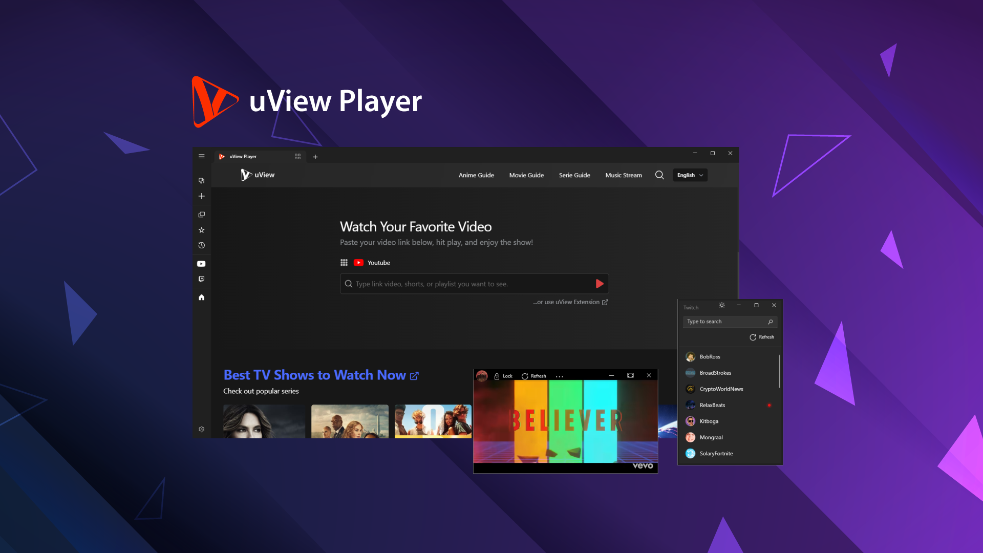 Mídia 3 de UVIEW Player - Observe qualquer coisa.Fazer tudo.De uma só vez.