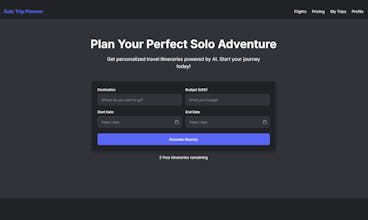 Solo Trip Planner gallery image