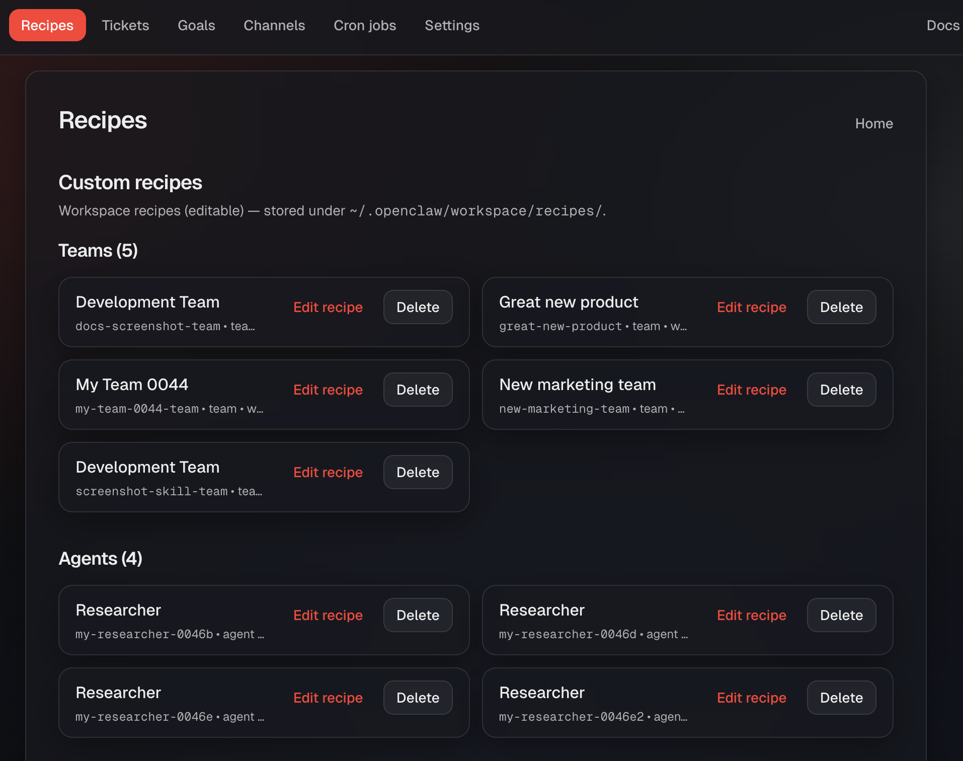 ClawRecipes — OpenClaw Recipes - Screenshot 4 showing product features and functionality