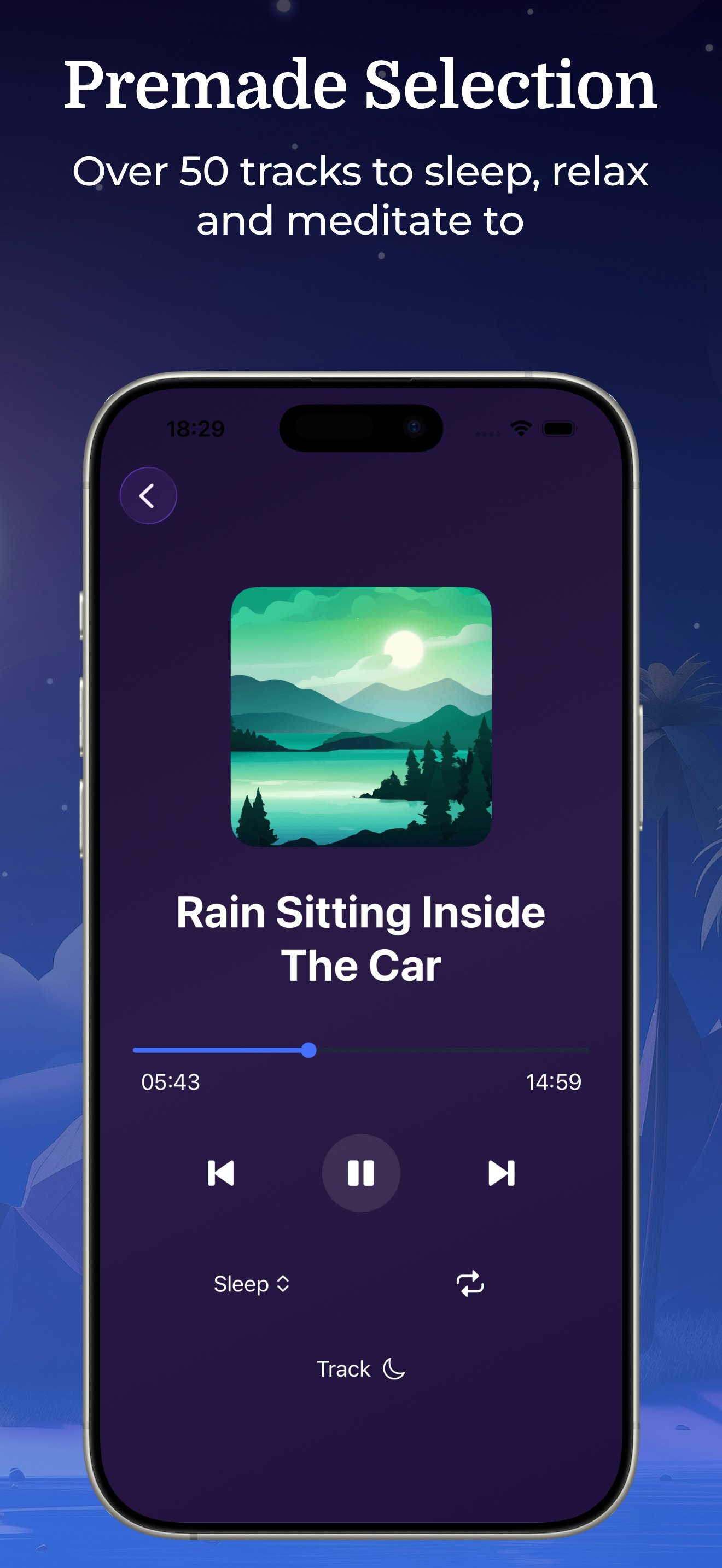 Rain Sleep Sounds iOS app gallery image