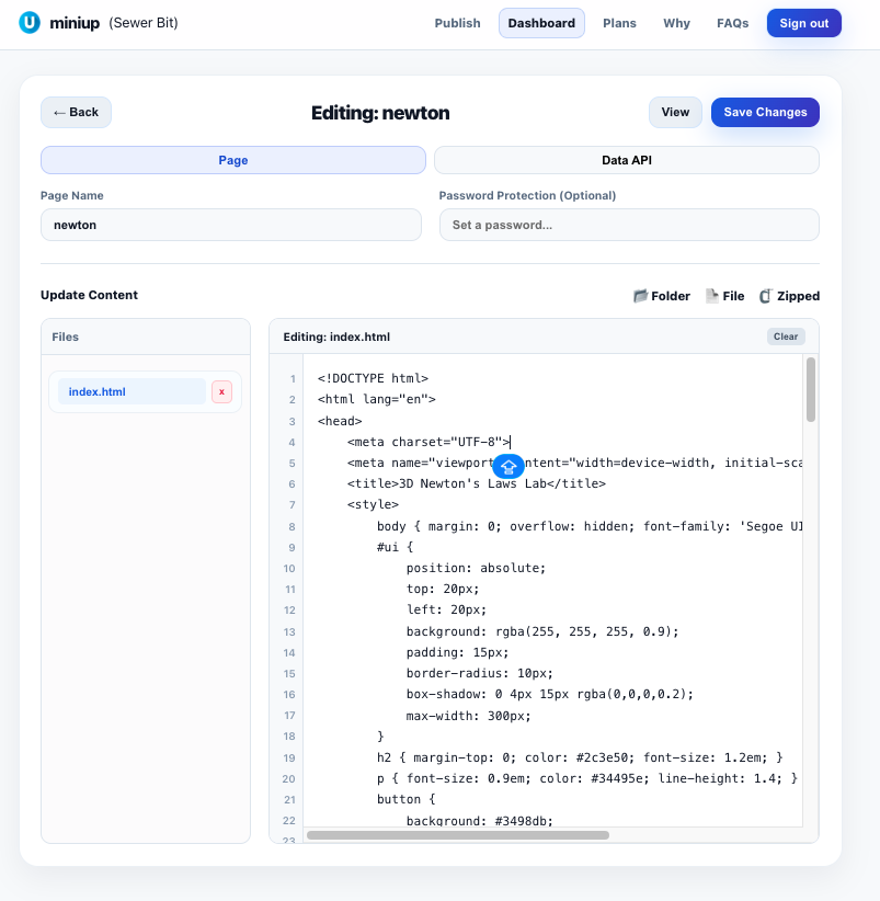 miniup.io - Screenshot 3 showing product features and functionality