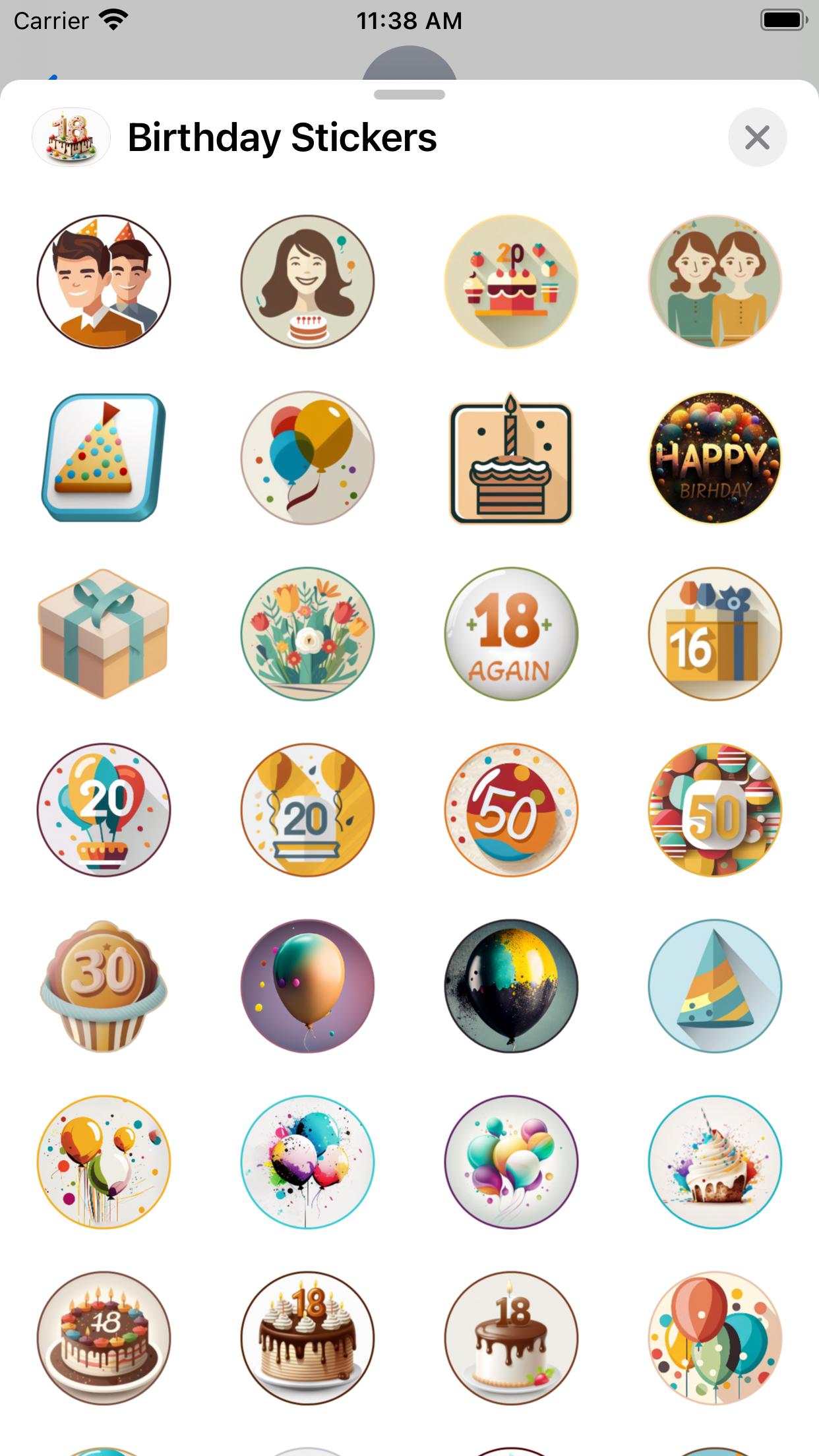 Média Joyeux anniversaire autocollants - anniversaire, autocollants, célébration, iMessage, autocollants iMessage 1