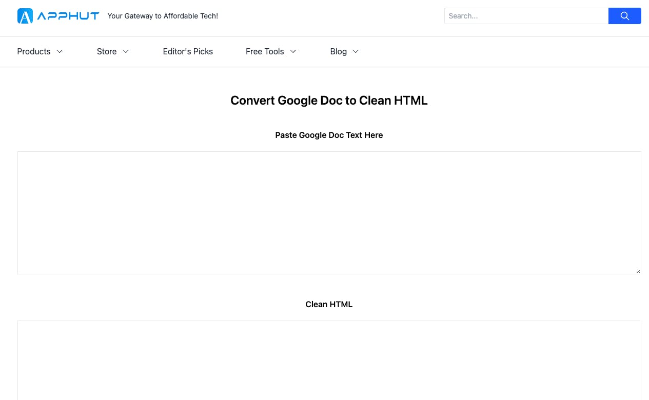 Convert Google Doc to Clean HTML media 1