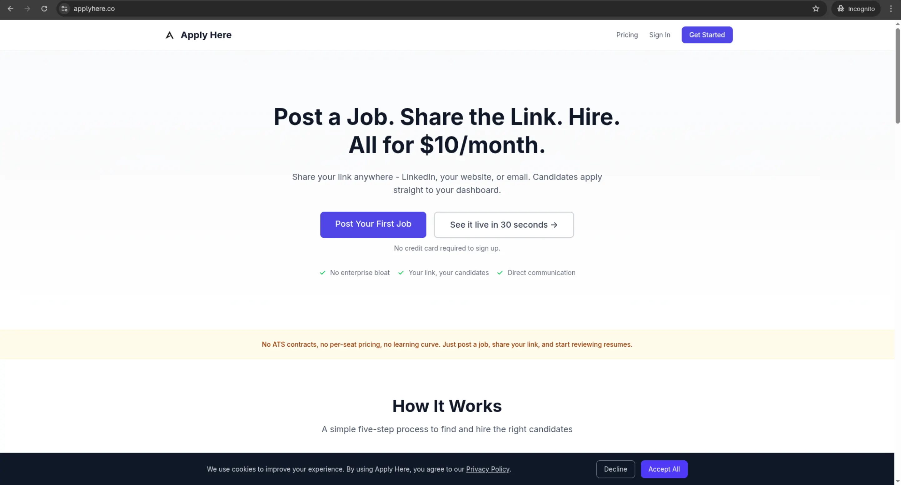 Apply Here product banner