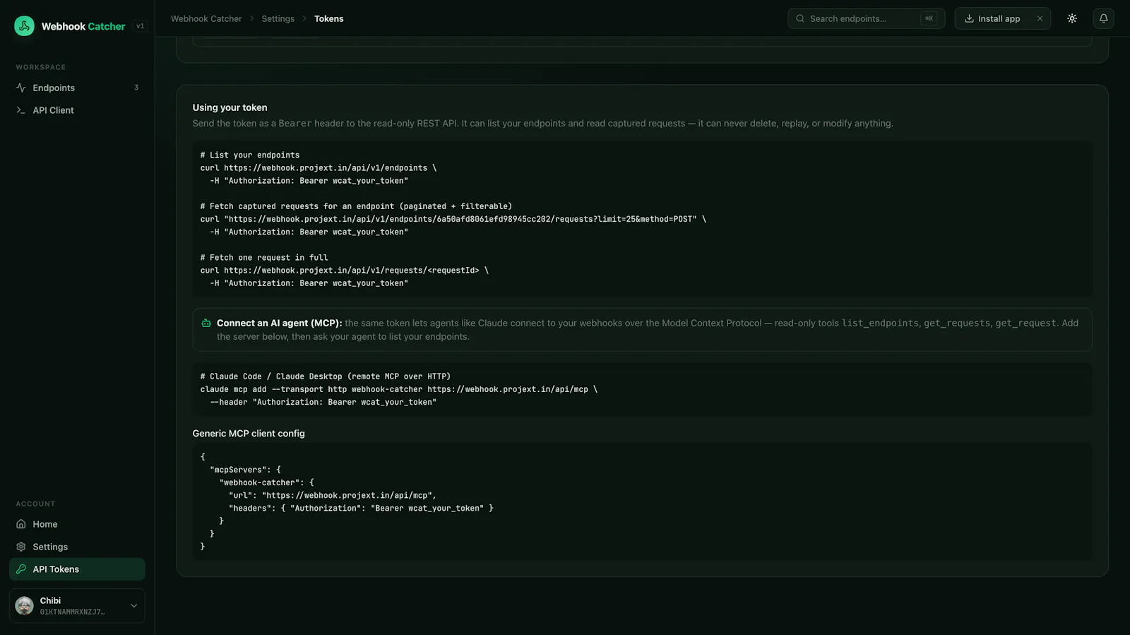 Webhook Catcher screenshot 2