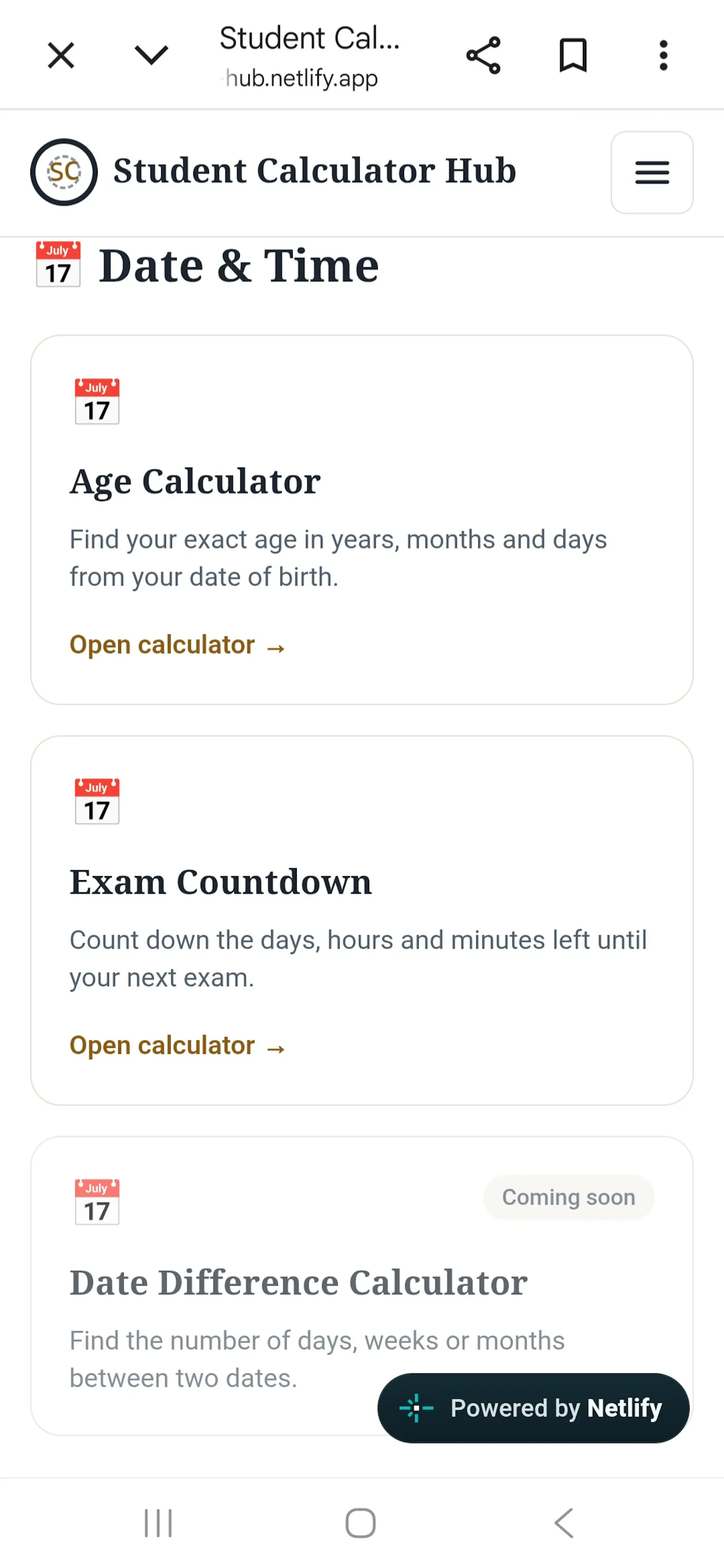 Student Calculator  screenshot 1