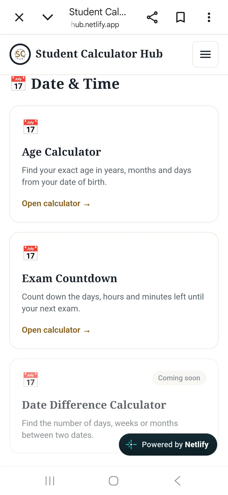 Student Calculator  screenshot 1