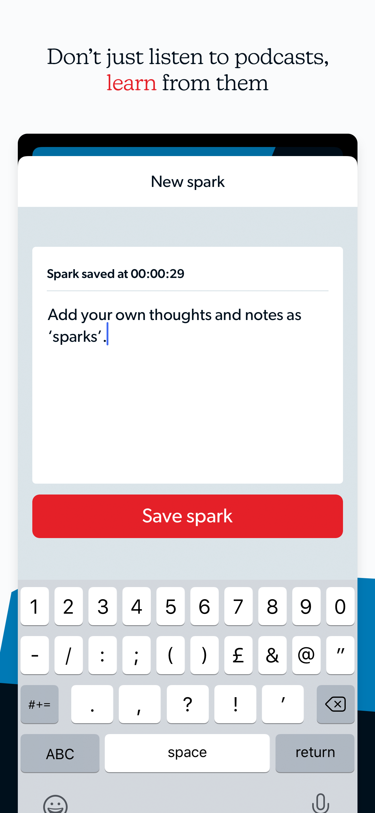 Sparks - Learn from Podcasts gallery image
