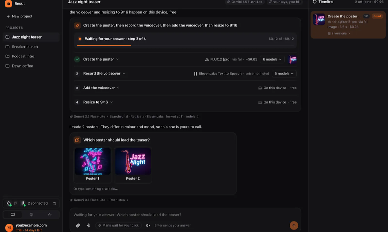Recut: Creative AI Agent screenshot 2