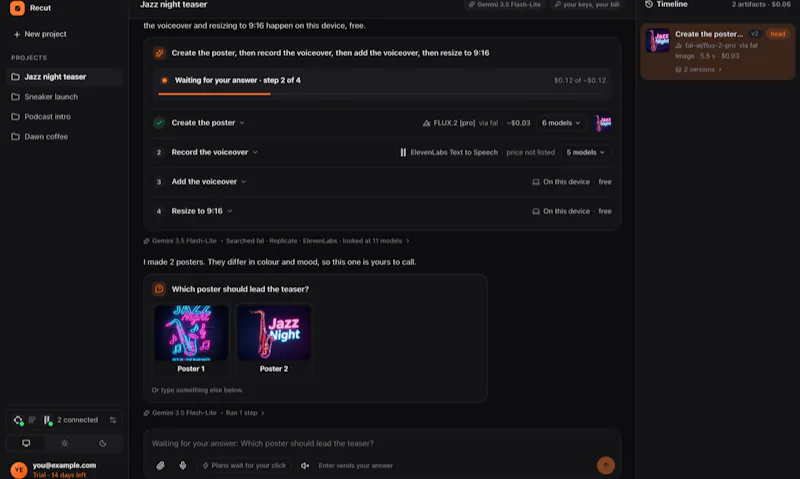Recut: Creative AI Agent screenshot 2