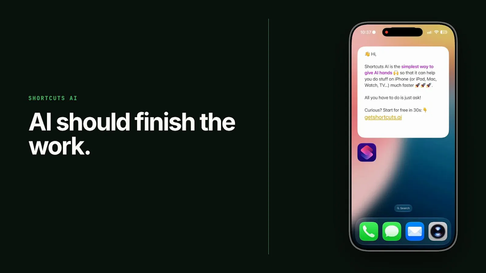 Shortcuts AI screenshot 1 (video preview)