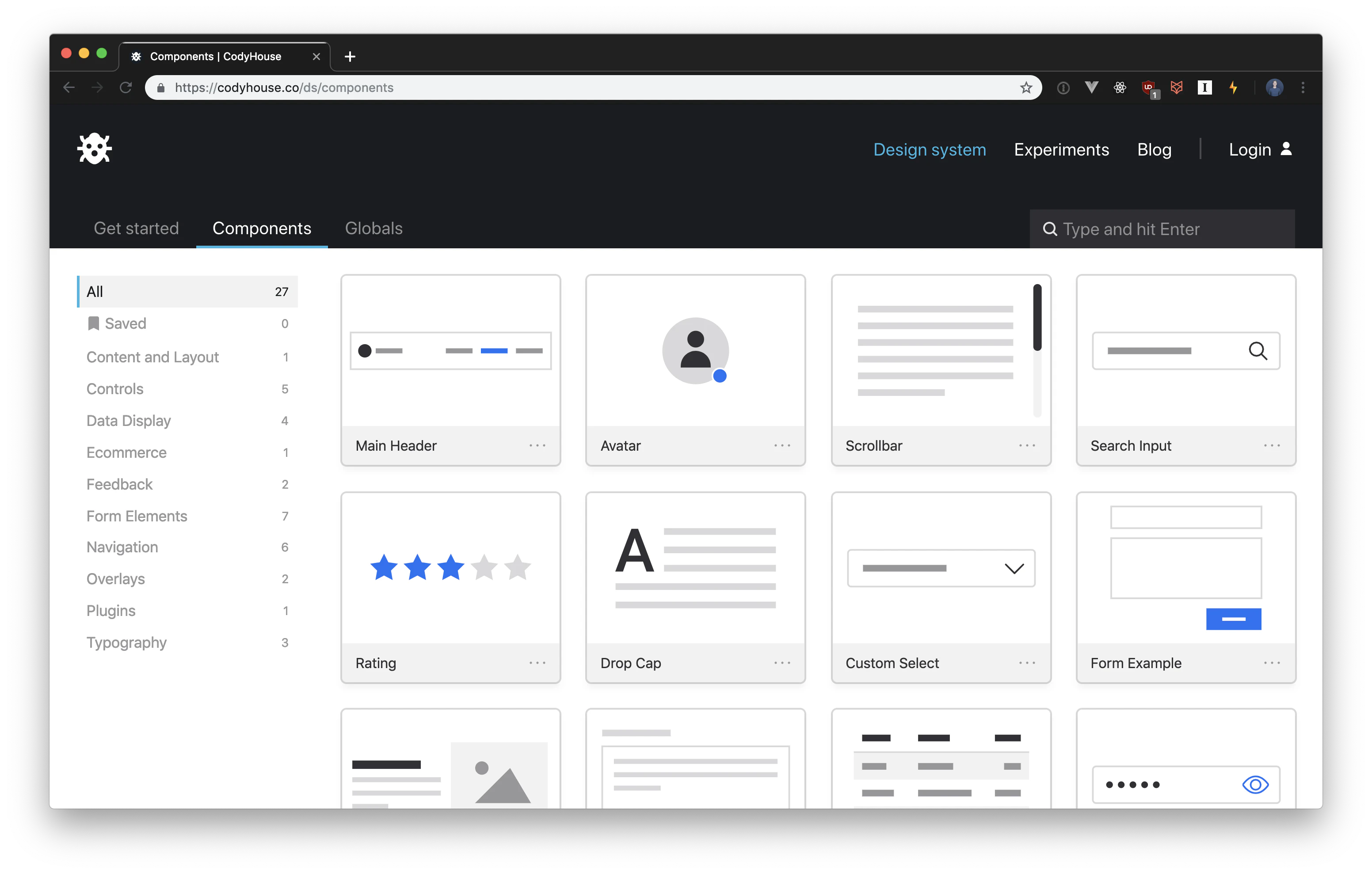 CodyHouse Global Editors & Components