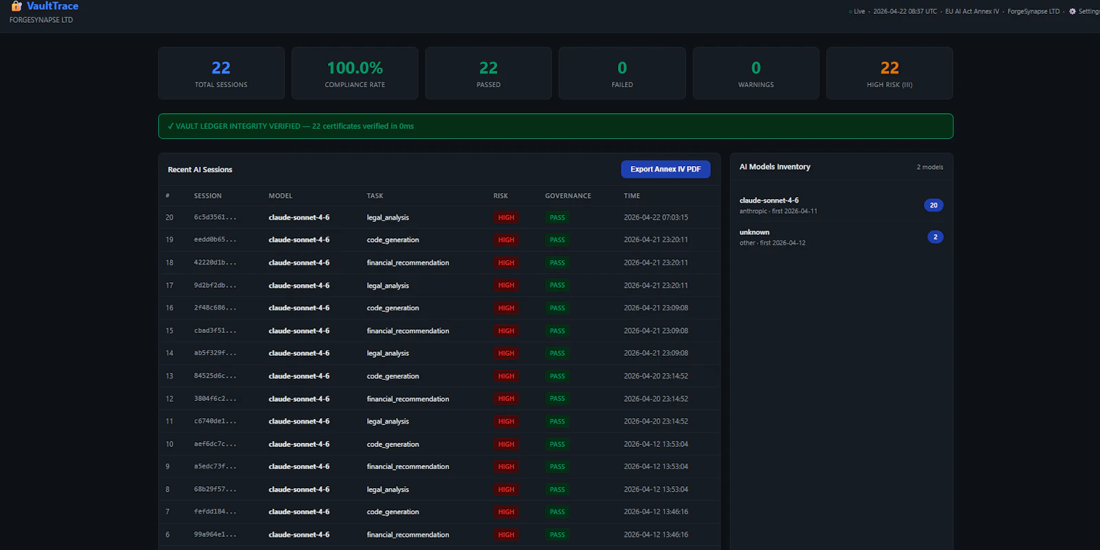 VaultTrace screenshot 3