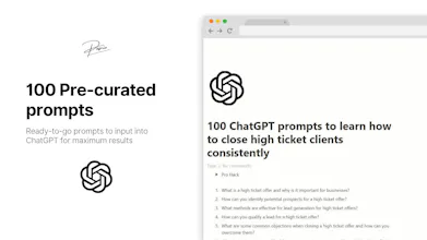 100 ChatGPT High-Ticket Prompts Bundle gallery image