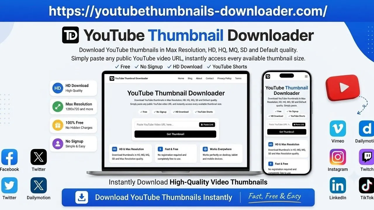 Free HD Media & Thumbnail Downloader gallery image
