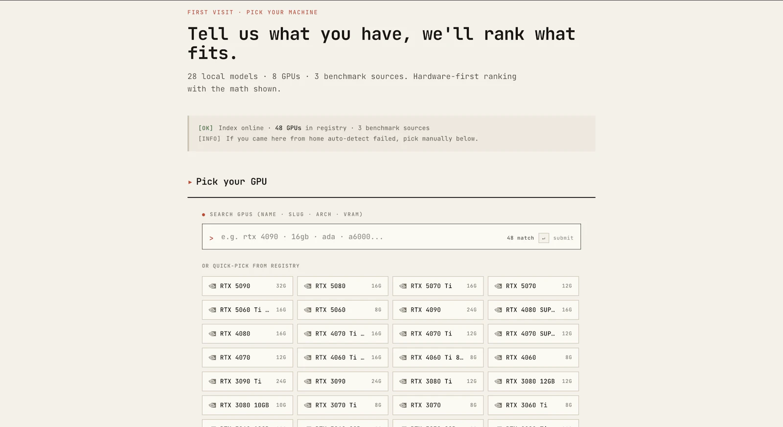 What LLM Can I Run screenshot 2