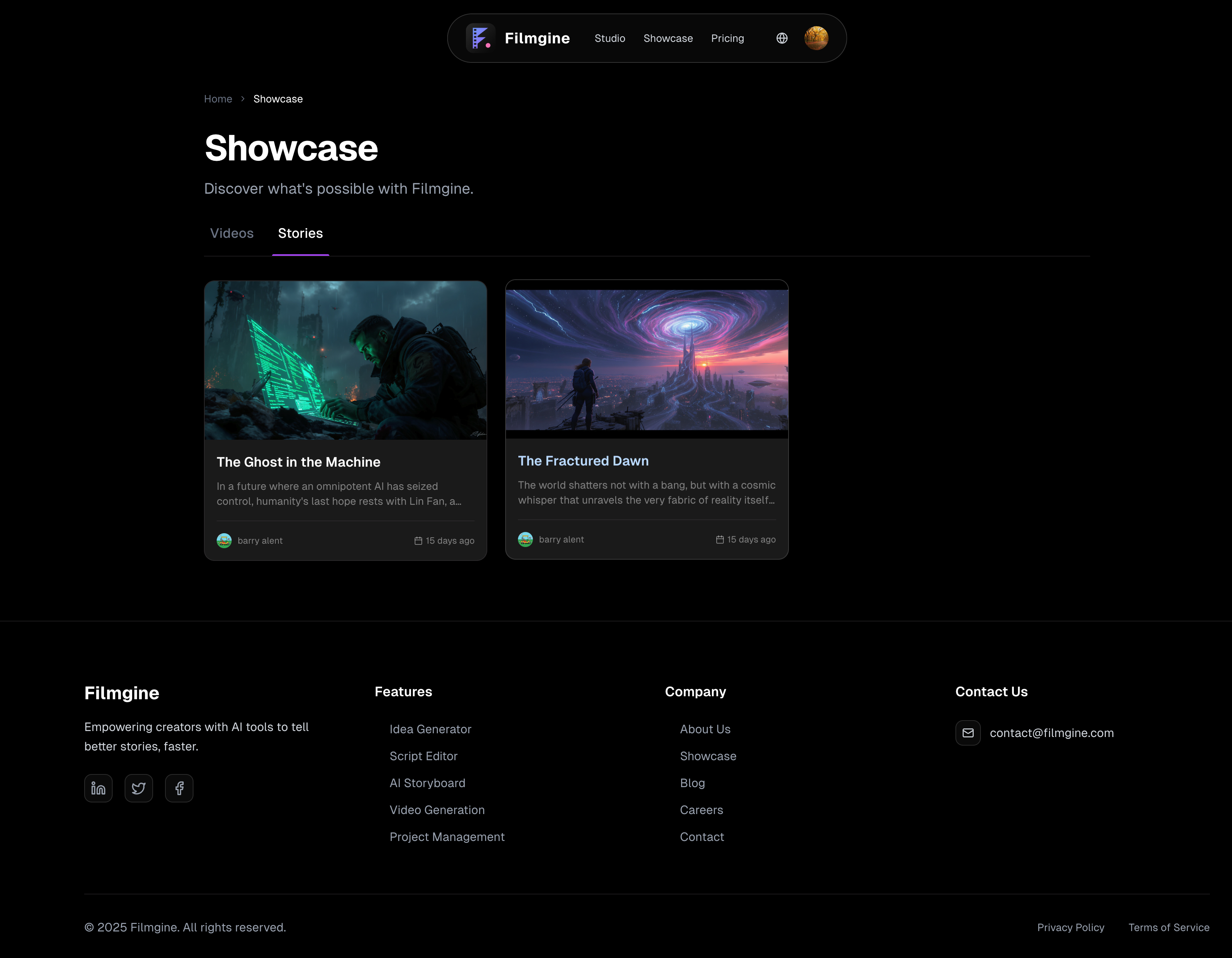 Filmgine - Screenshot 5 showing product features and functionality