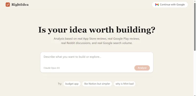 RightIdea screenshot 1