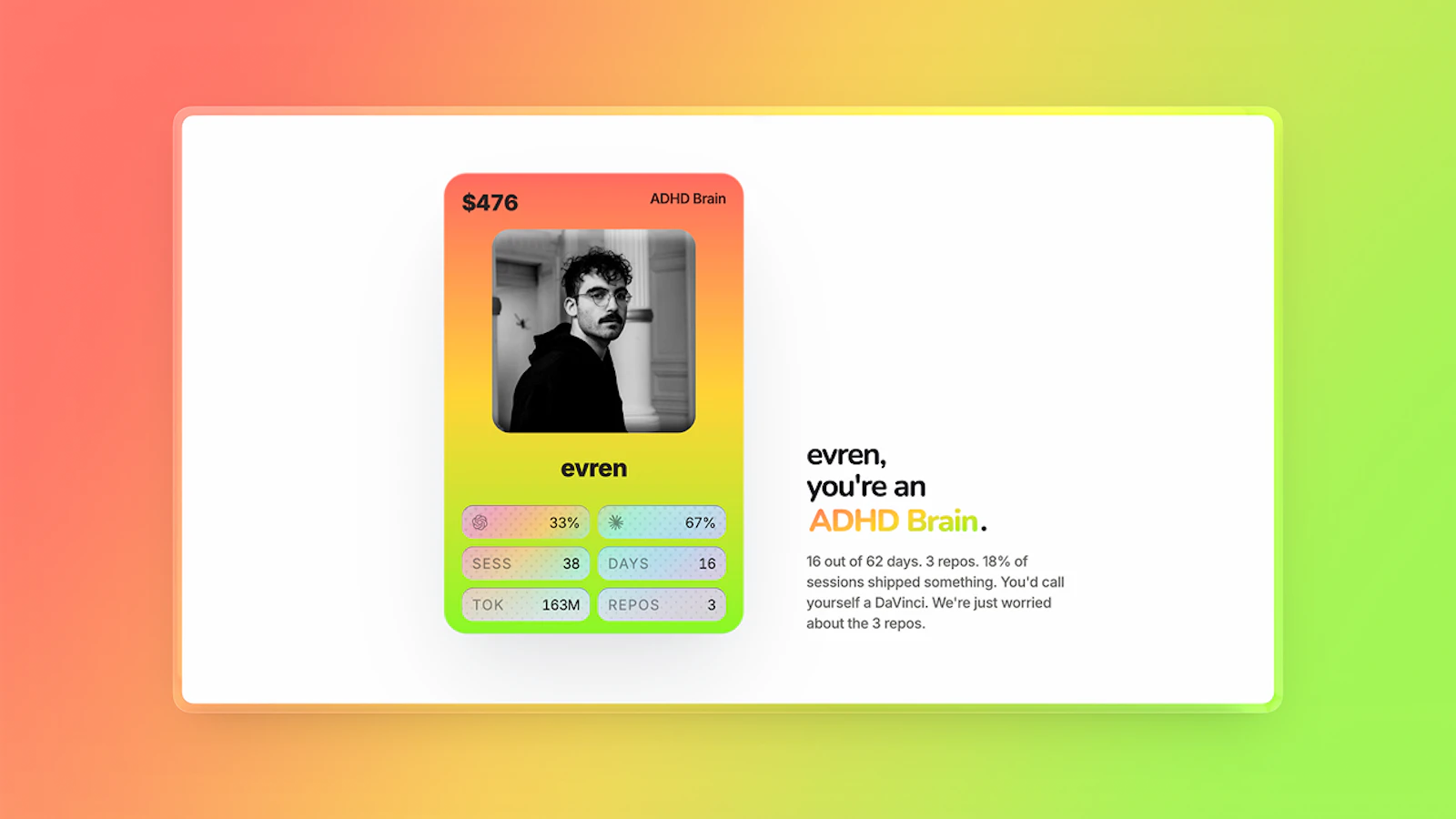 Claude Code & Codex Usage Trading Cards by Rudel screenshot 3
