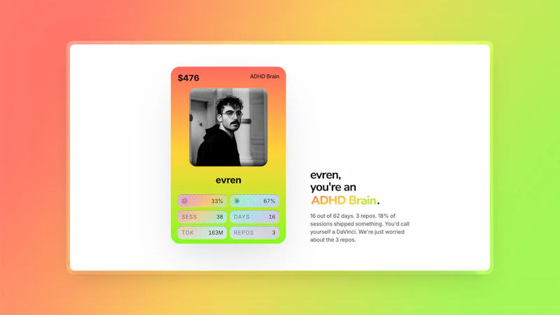 Claude Code & Codex Usage Trading Cards by Rudel screenshot 3