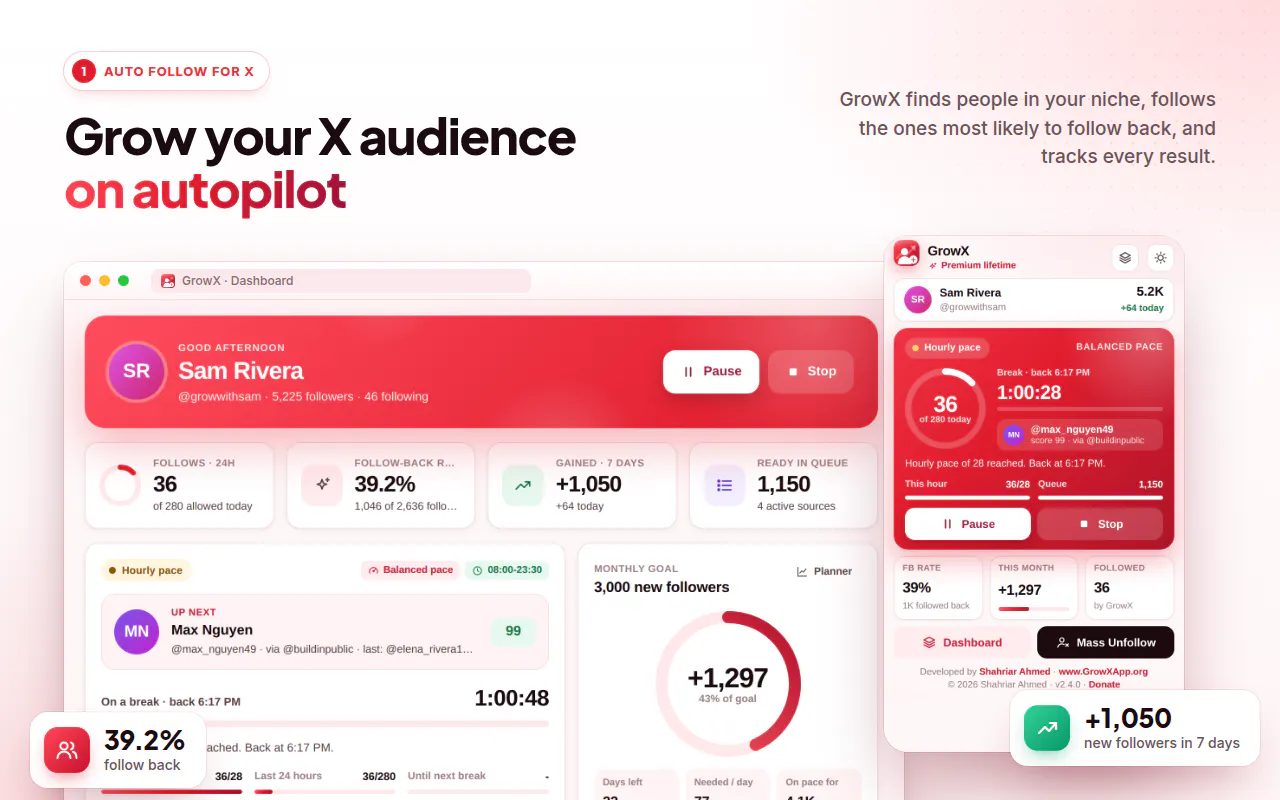 GrowX – Smarter Audience Growth on X gallery image