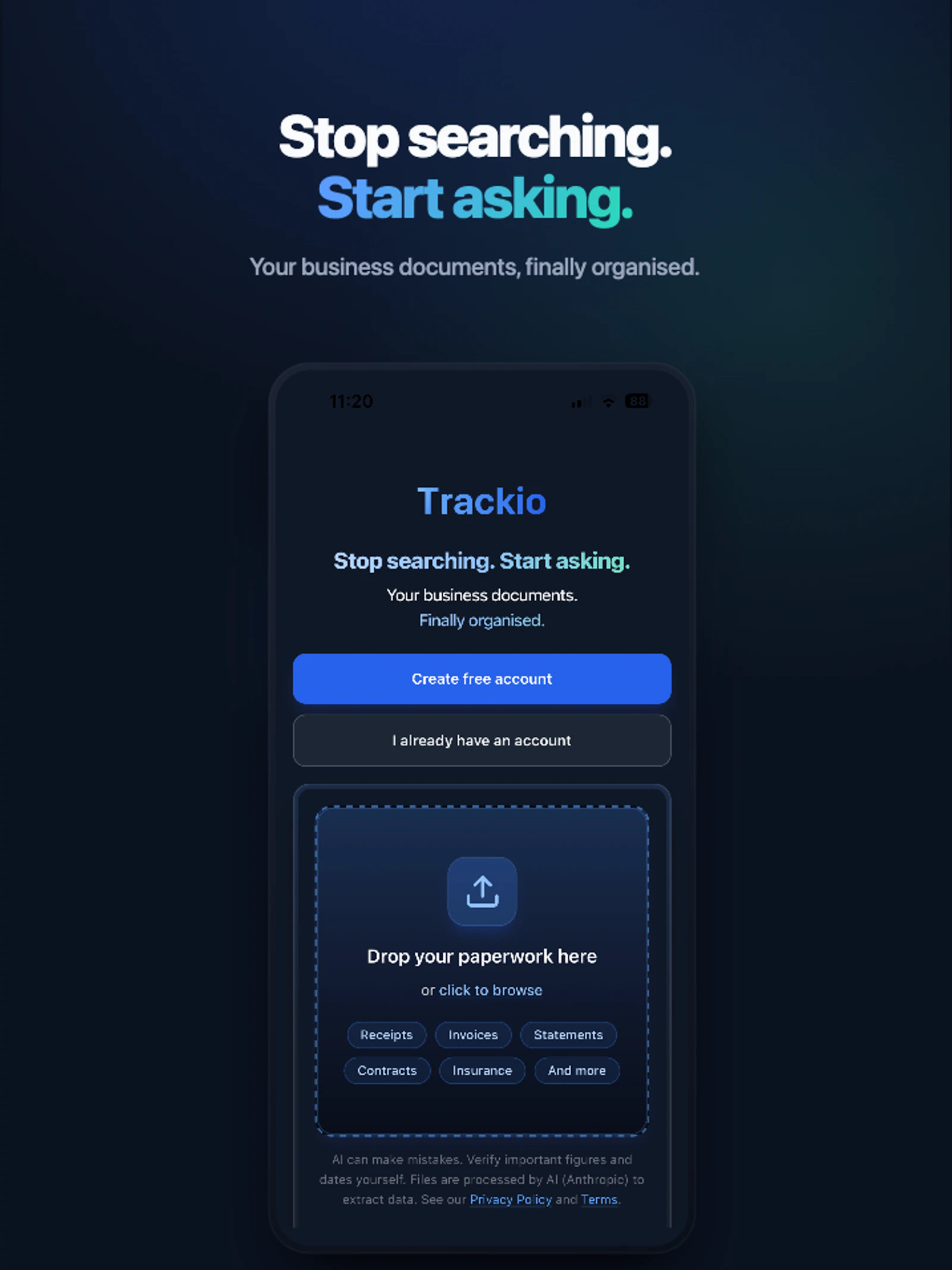 Trackio screenshot 2