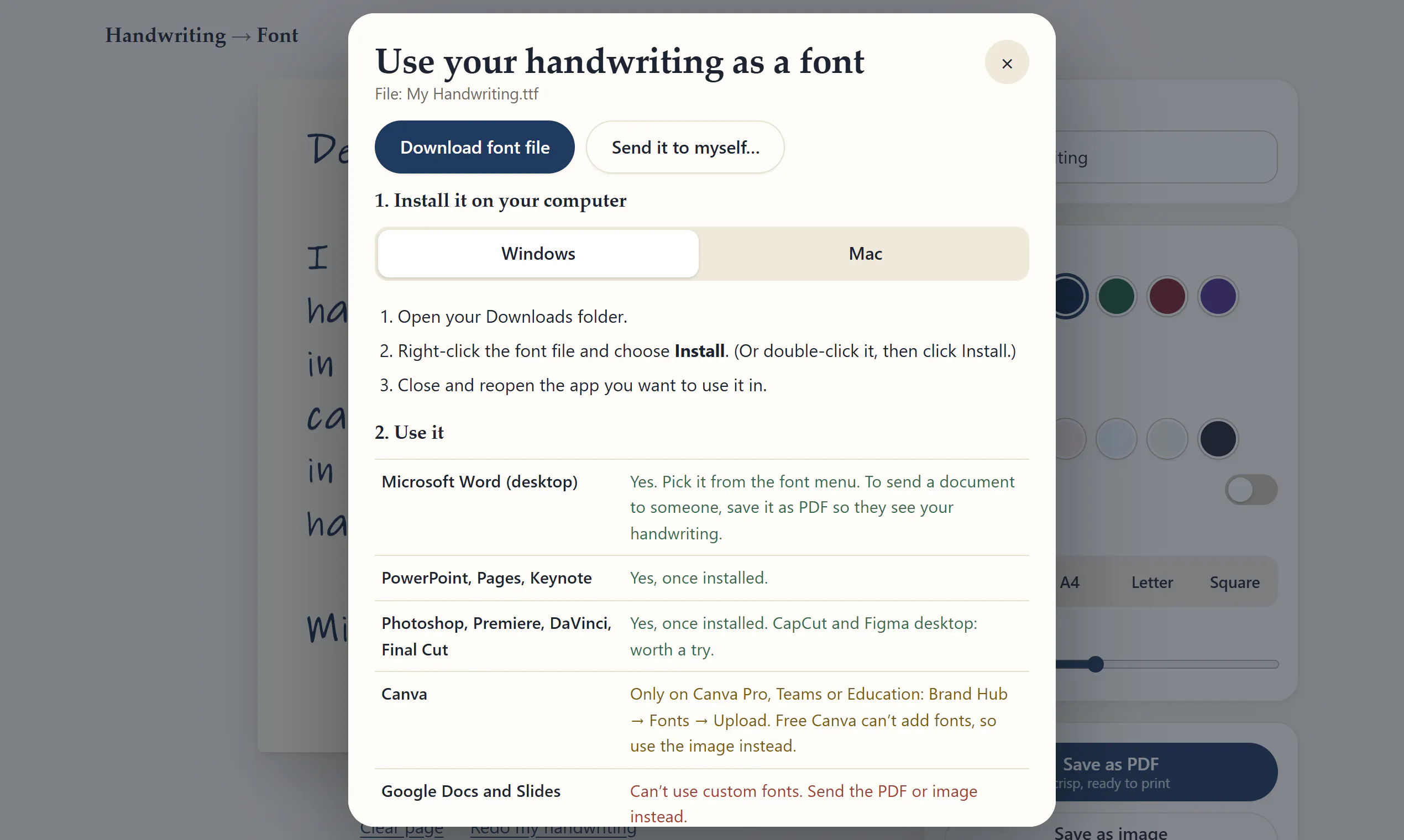 Handwriting font maker gallery image