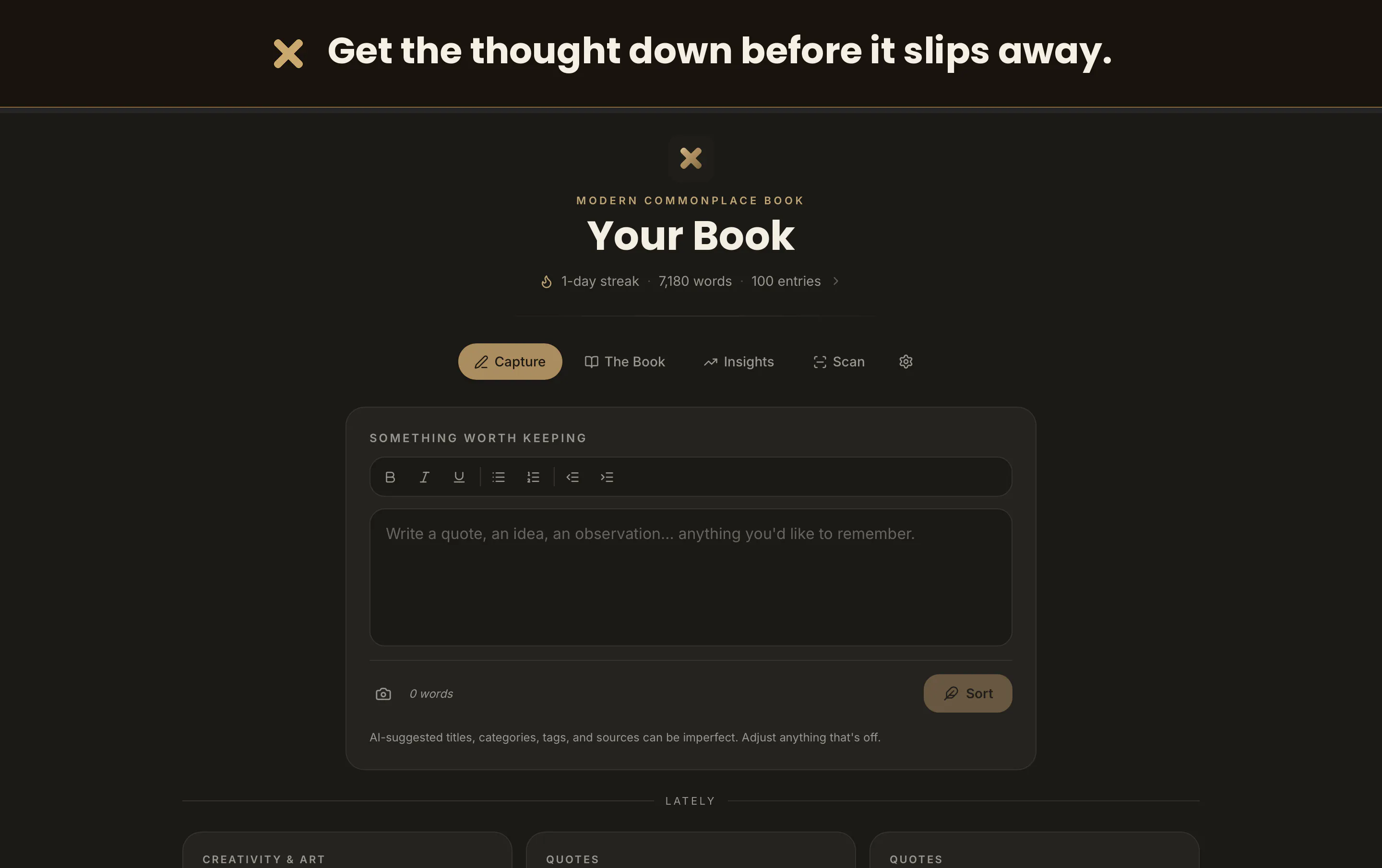 xotes, your modern commonplace book gallery image
