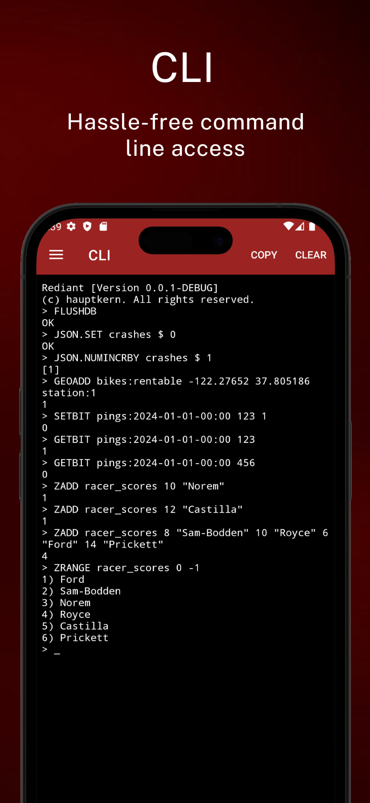وسائط إعادة - Legacy Redis®* عميل متوافق مع Android 5