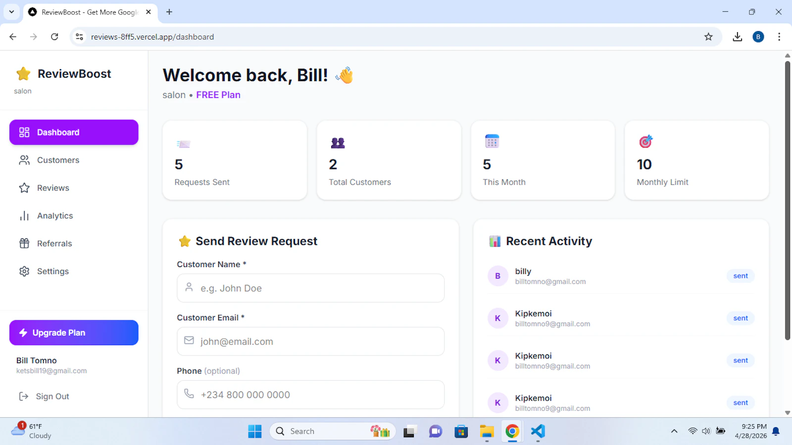 ReviewBoost screenshot 2