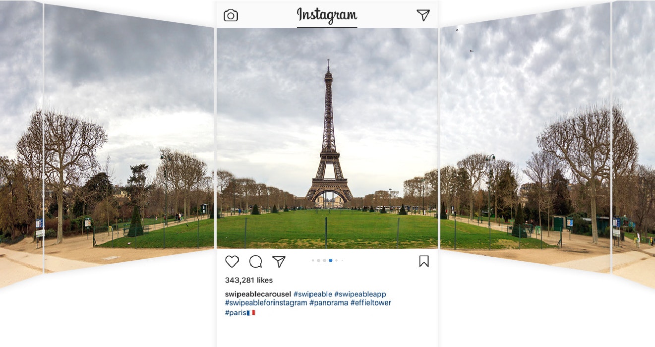 Swipeable Panorama for Instagram Image
