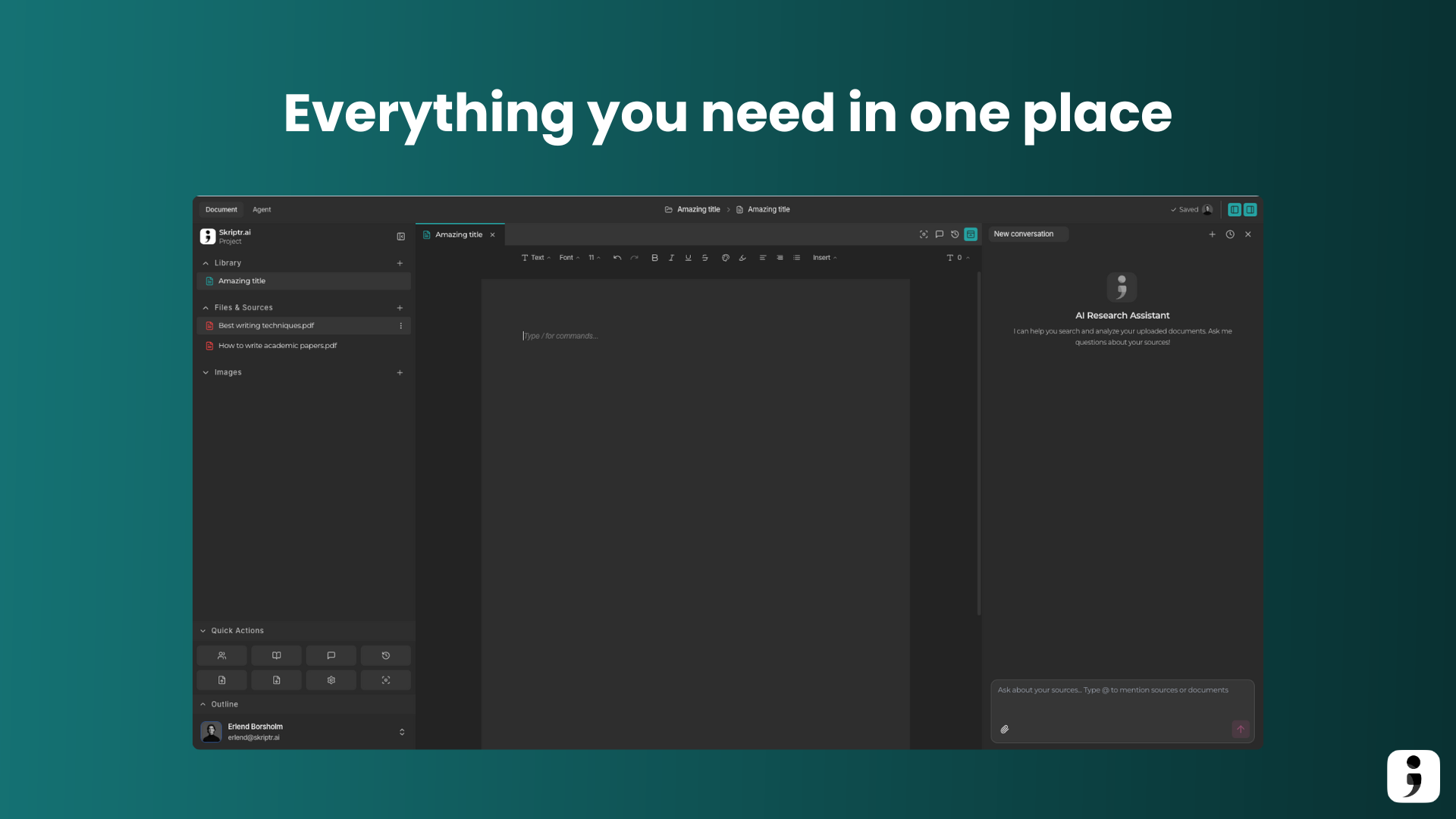 Skriptr - Screenshot 2 showing product features and functionality