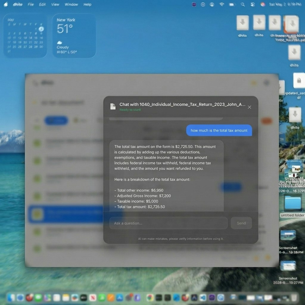 Dhito: locate & chat with local files gallery image