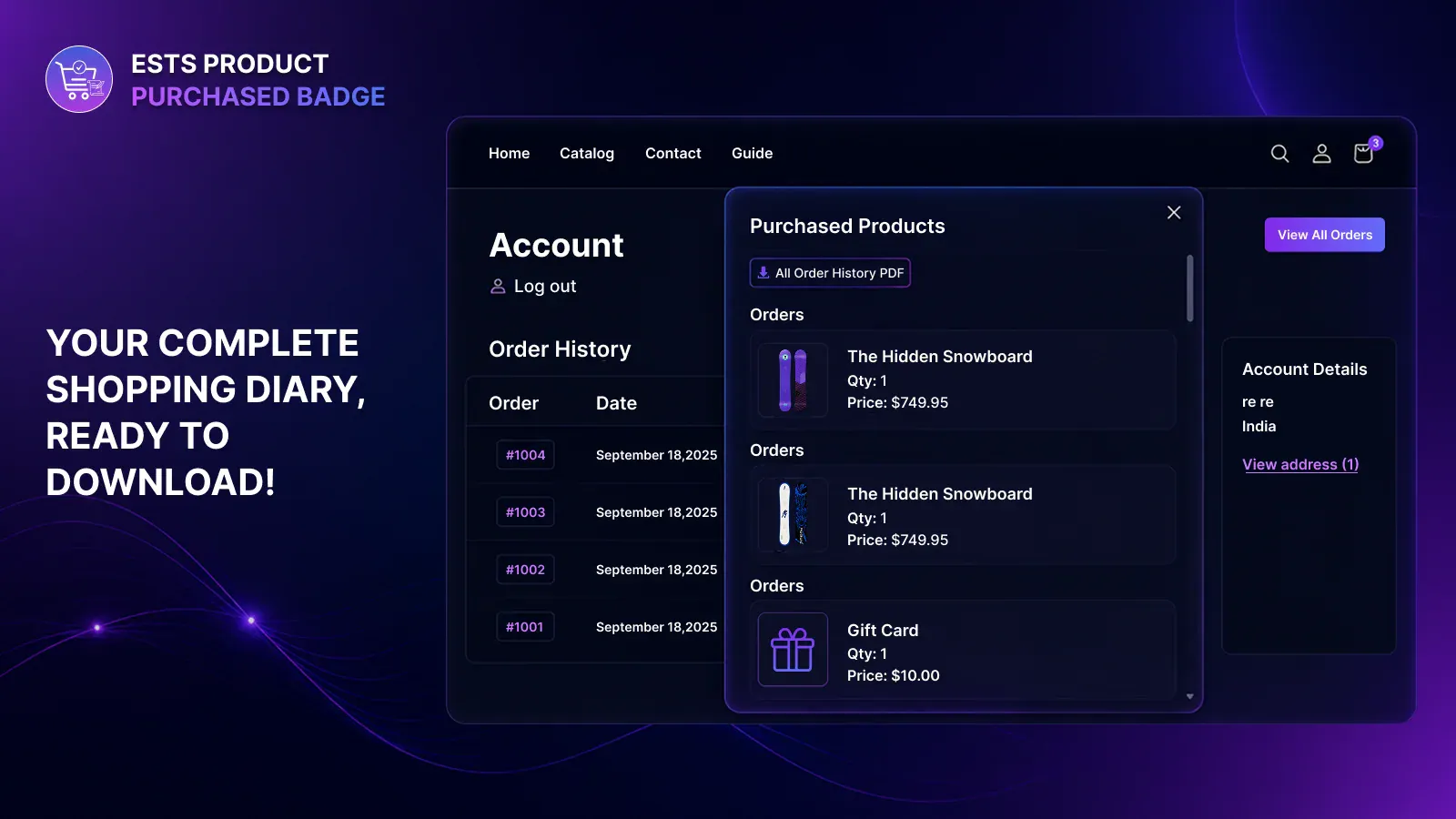 Product Purchased Badge screenshot 6