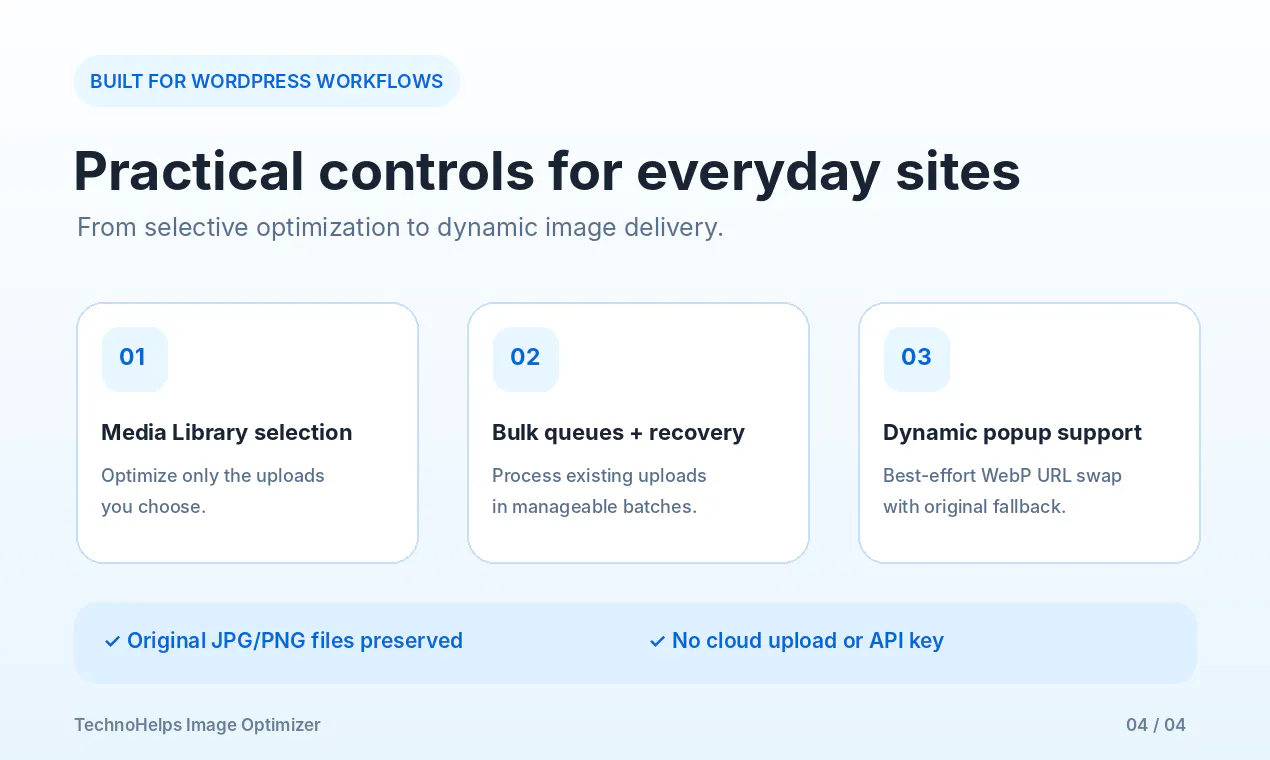TechnoHelps Image Optimizer gallery image