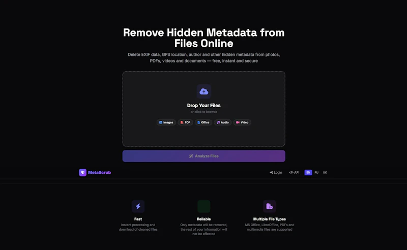 MetaScrub screenshot 2