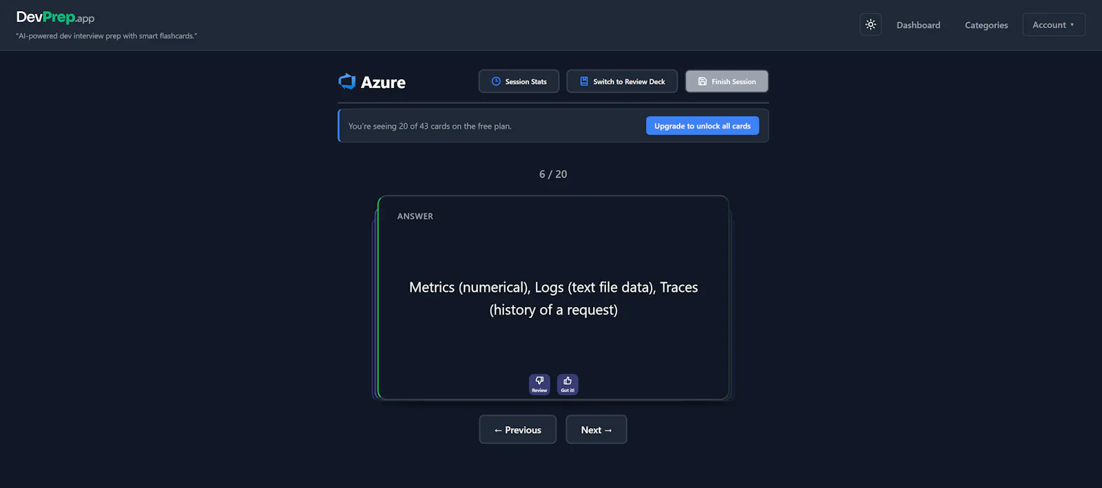 DevPrep.app screenshot 1