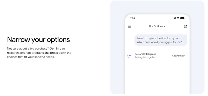 Gemini Personal Intelligence screenshot 4