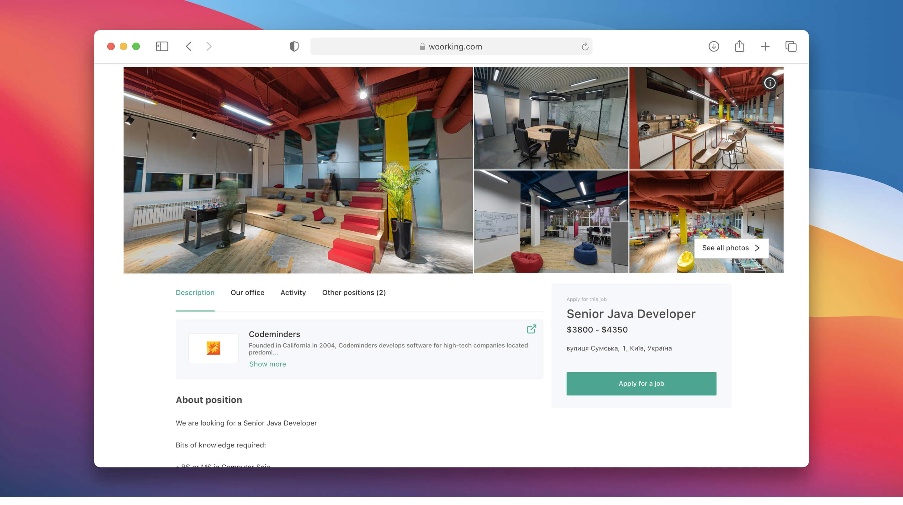 Woorking gallery image