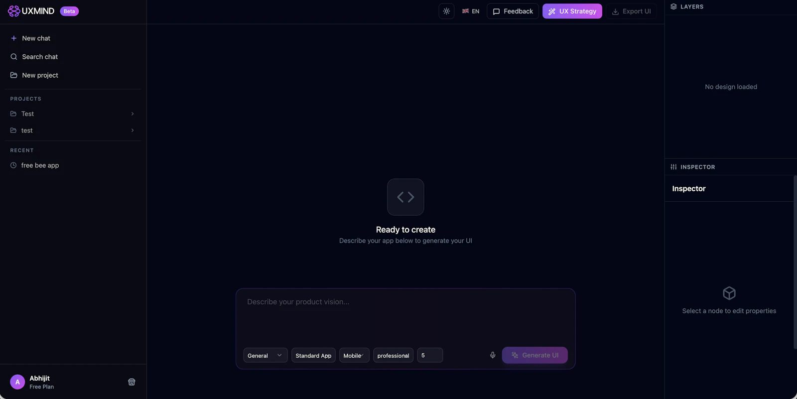 UxMind AI screenshot 2