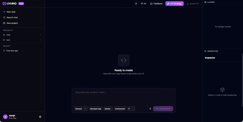 UxMind AI screenshot 2